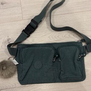 Kipling Dark Green Belt Bag